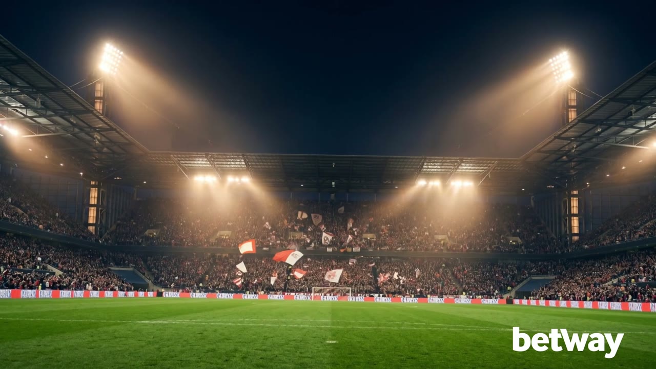 Betway spec commercial still — stadium at night