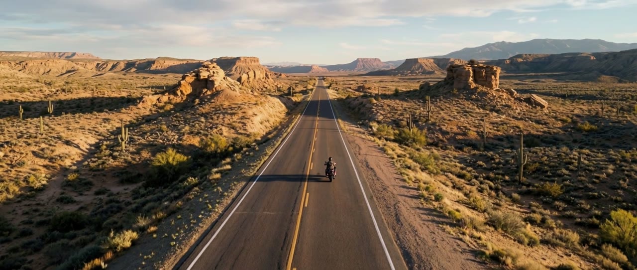 Get A Grip commercial still — desert highway